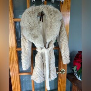 Vintage 1970 Leather Mink Coat